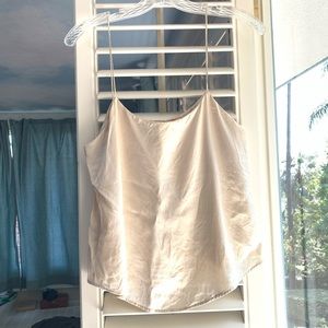 REFORMATION ivory 100% silk tank top